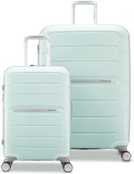 Samsonite Freeform Hardside Expandable with Double Spinner Wheels, Checked-Large 28-Inch, Black